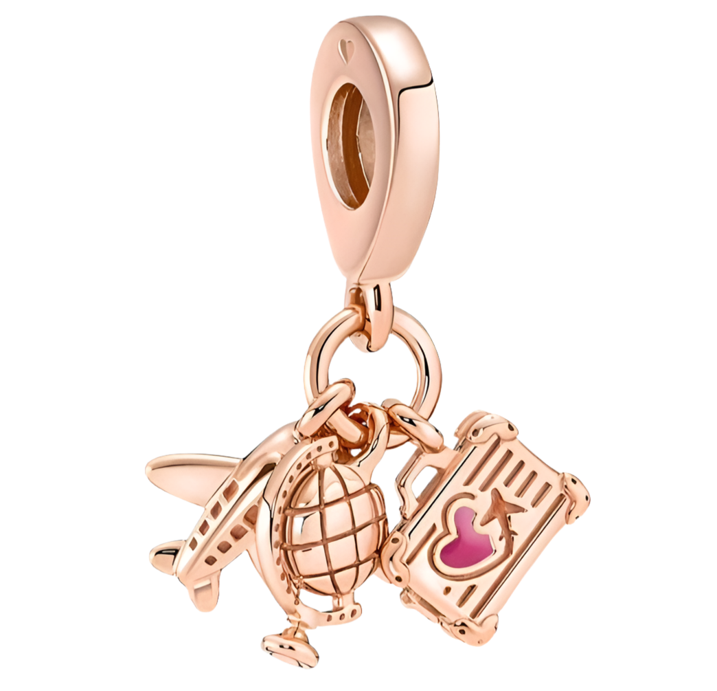 Rose Gold Travel Charm