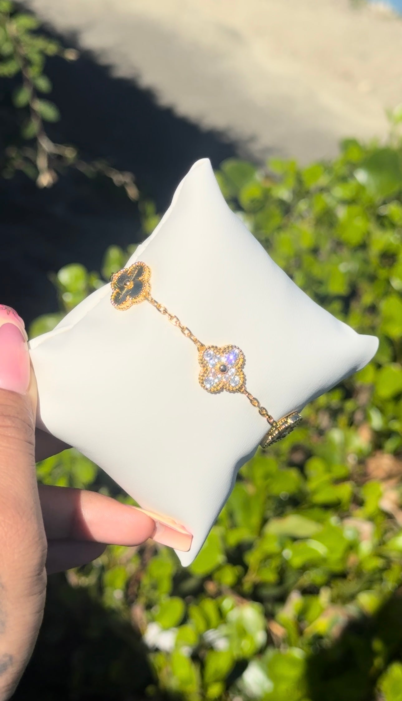 Clover Bling Gold Bracelet