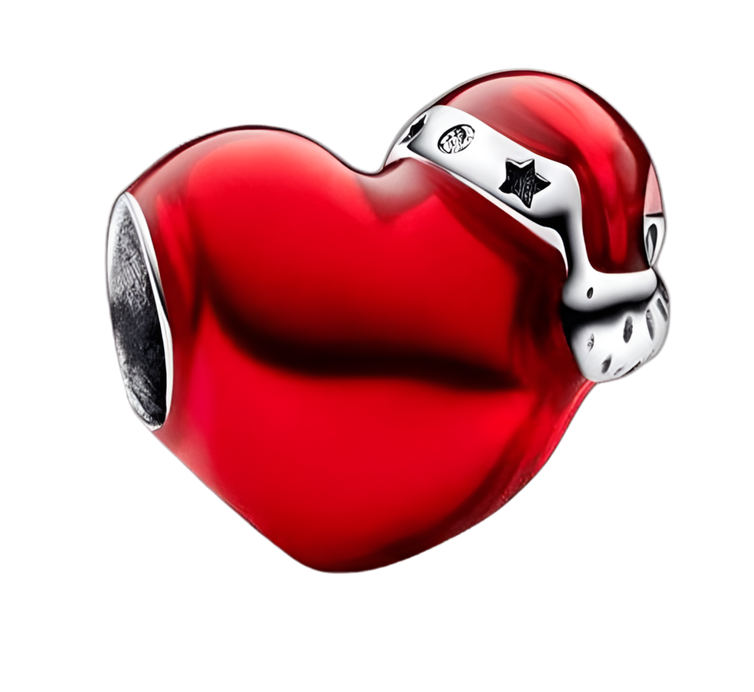Christmas Heart Charm