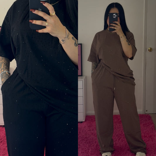 Full Rhinestone Oversize Set
(Pants & Shirt)