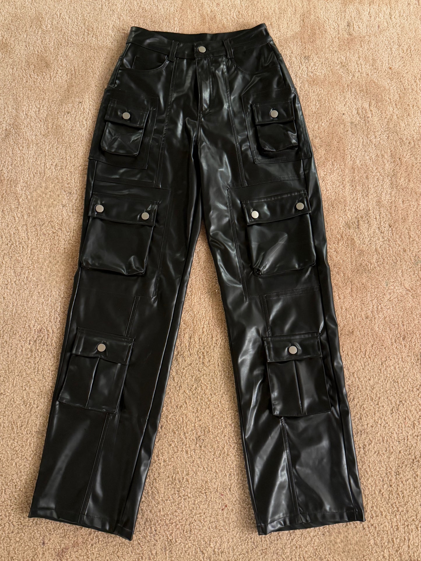 Leather Cargo Pants