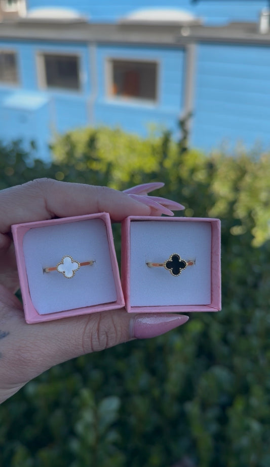 Clover Gold Ring - (9mm)