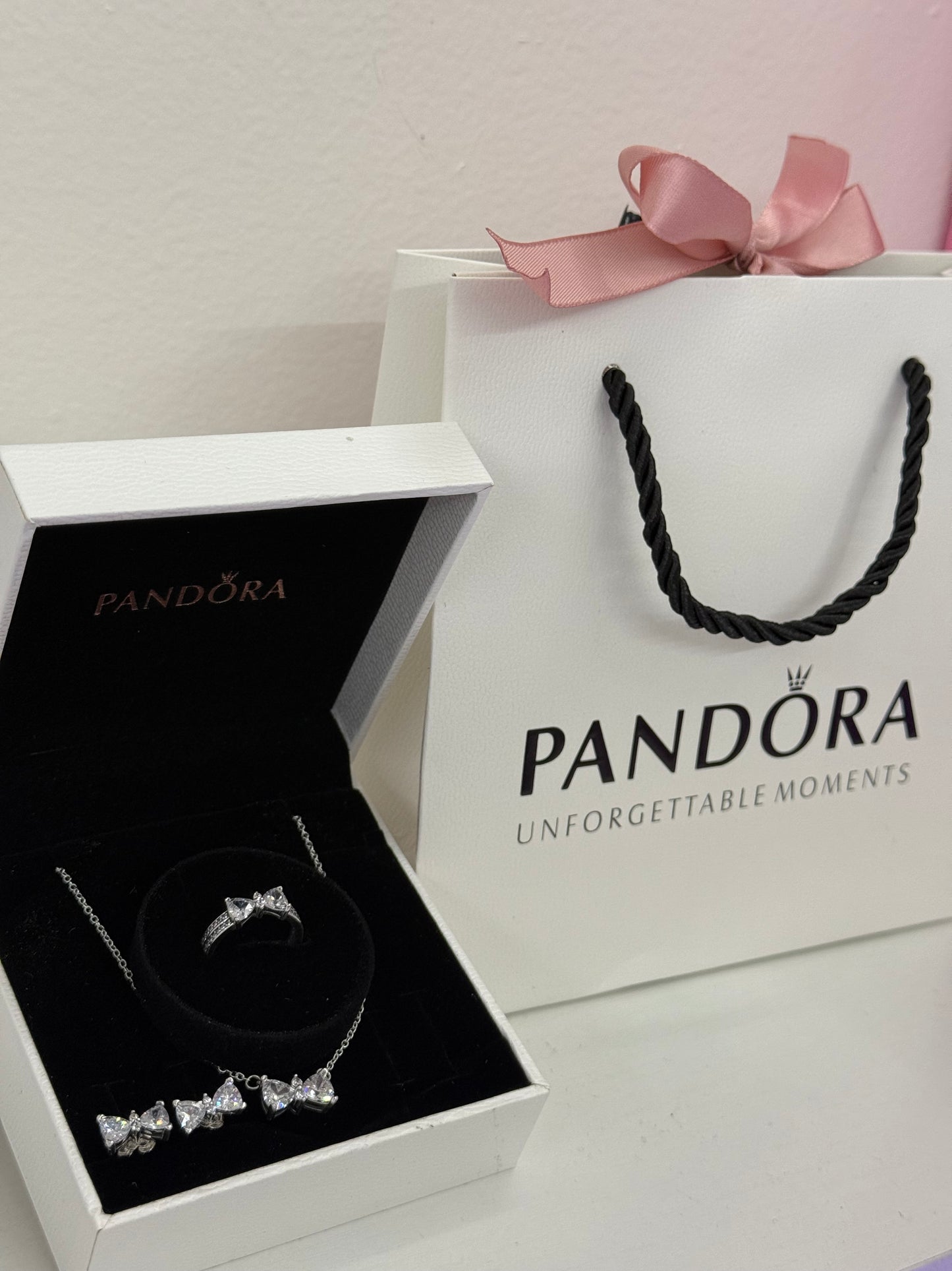 Sparkling Bow Set - Silver