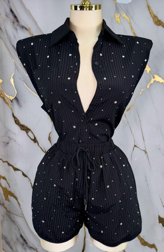 Two piece Rhinestone Set