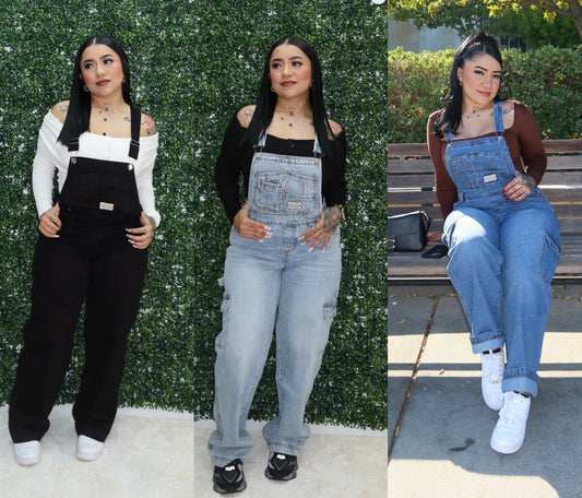 Denim Jumpsuit Overalls - Comfortable and Adjustable