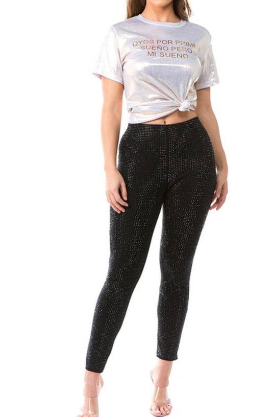 Rhinestone Leggings