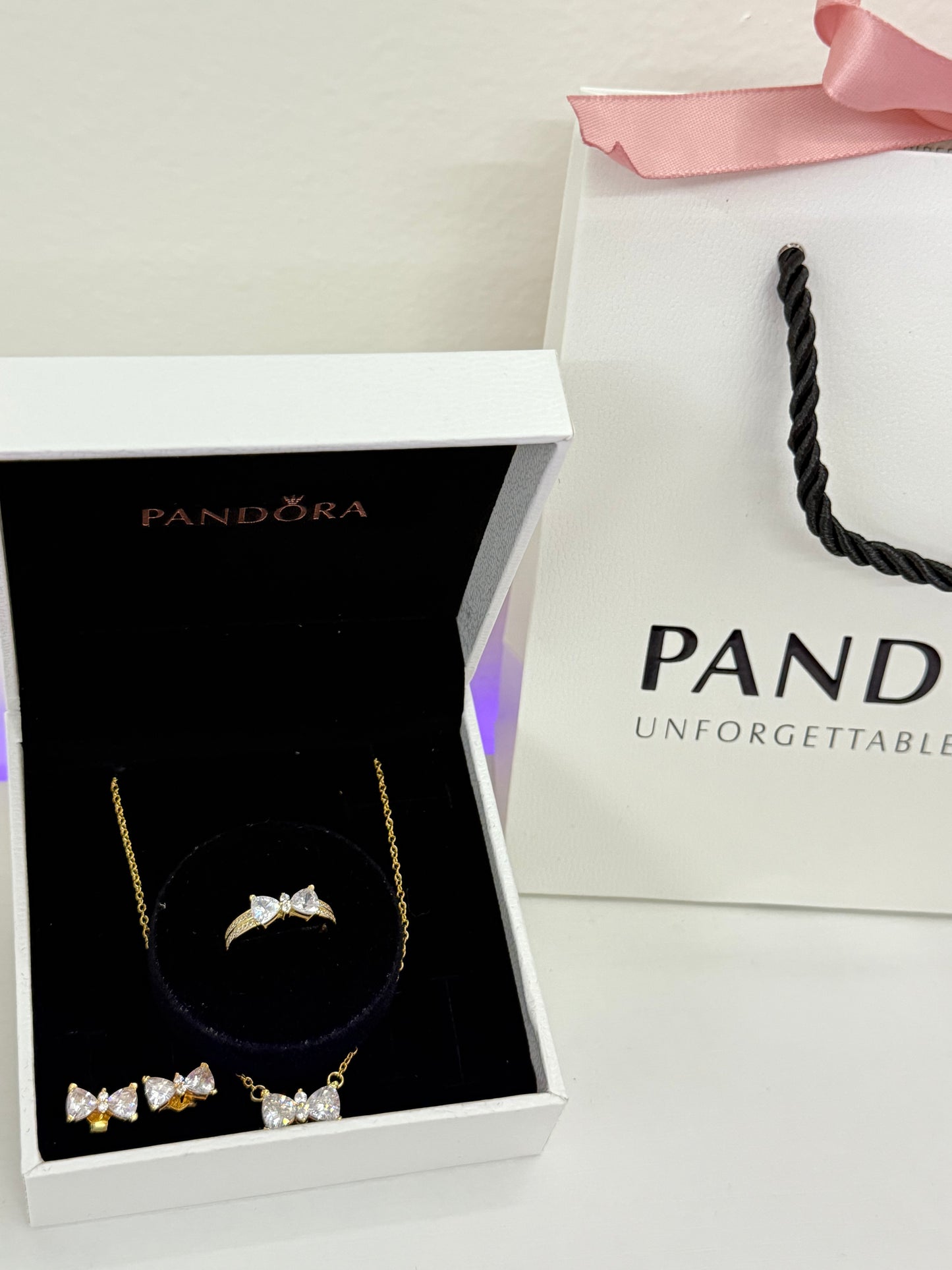 Sparkling Bow Set - Gold