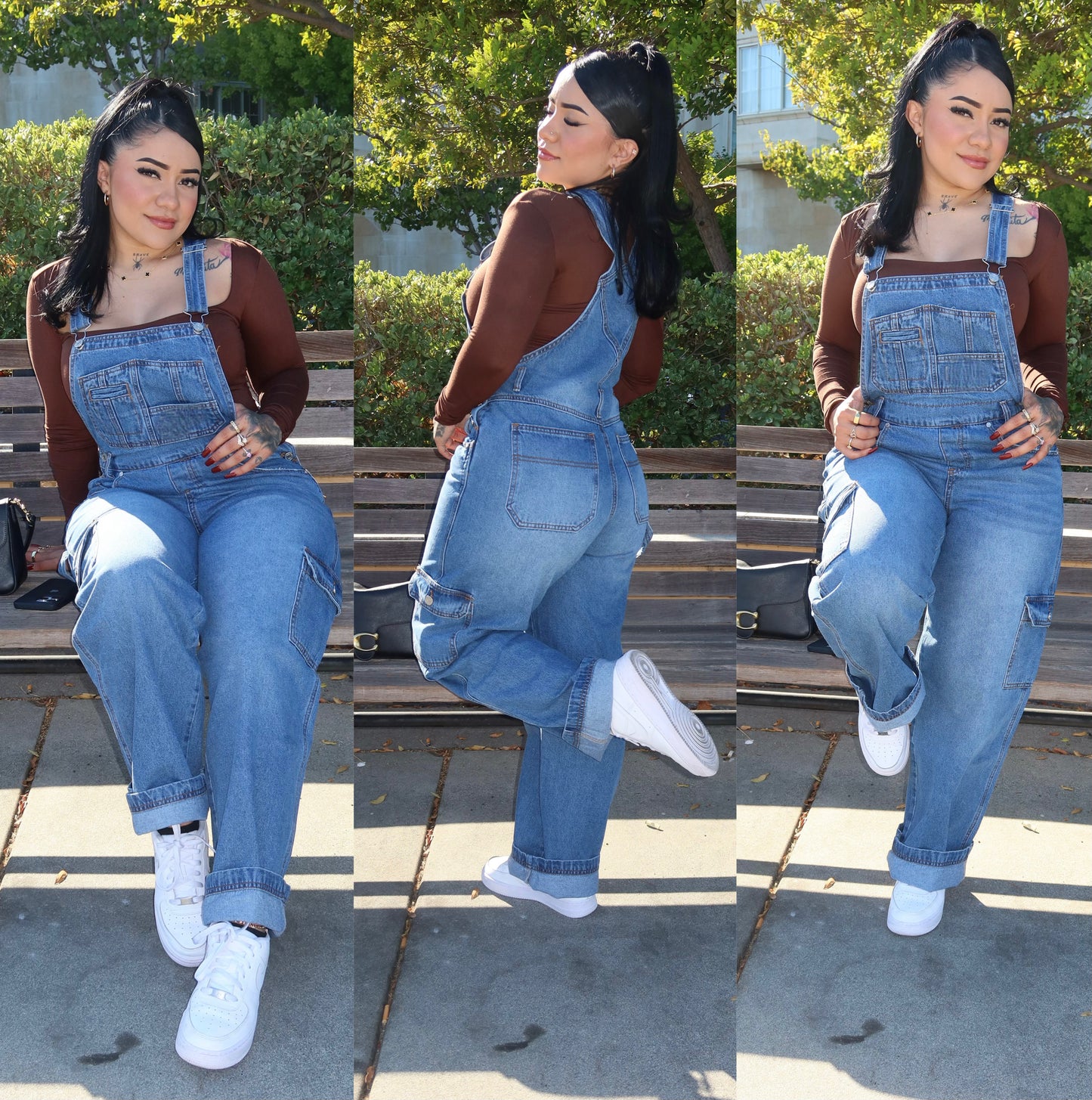 Denim Jumpsuit Overalls - Comfortable and Adjustable
