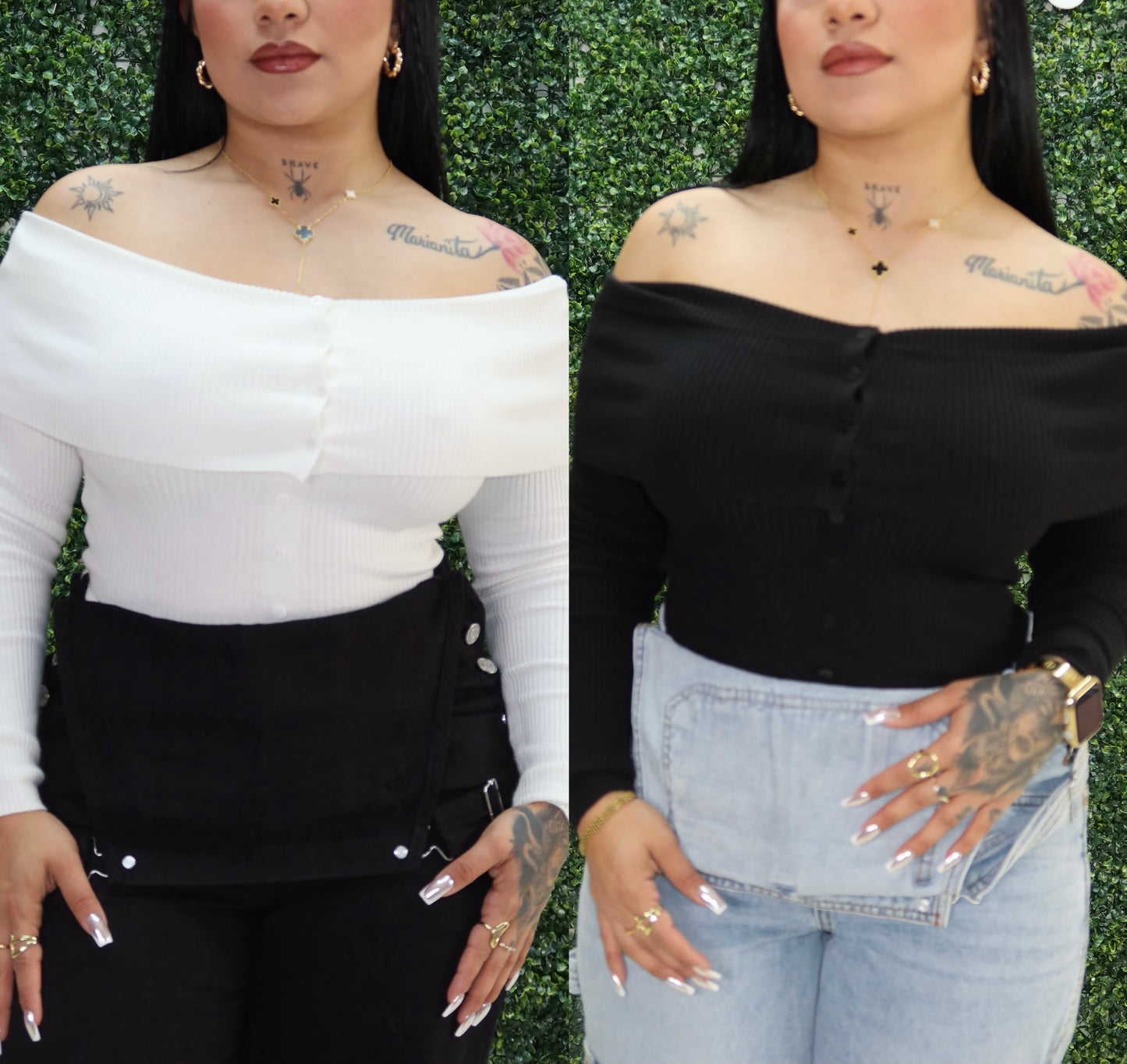 Off-the-shoulder top