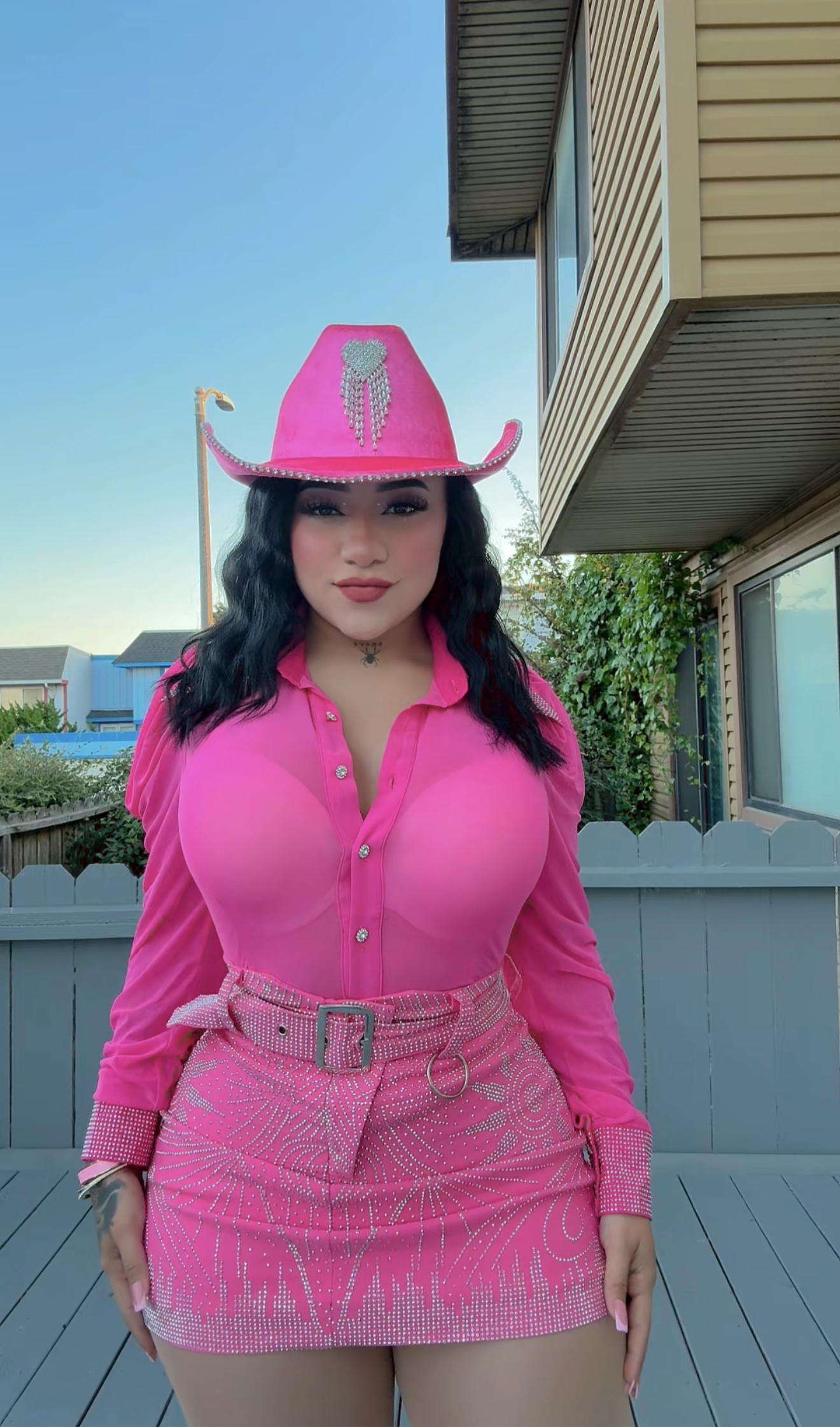 Viral Cowgirl Shiny Skirt