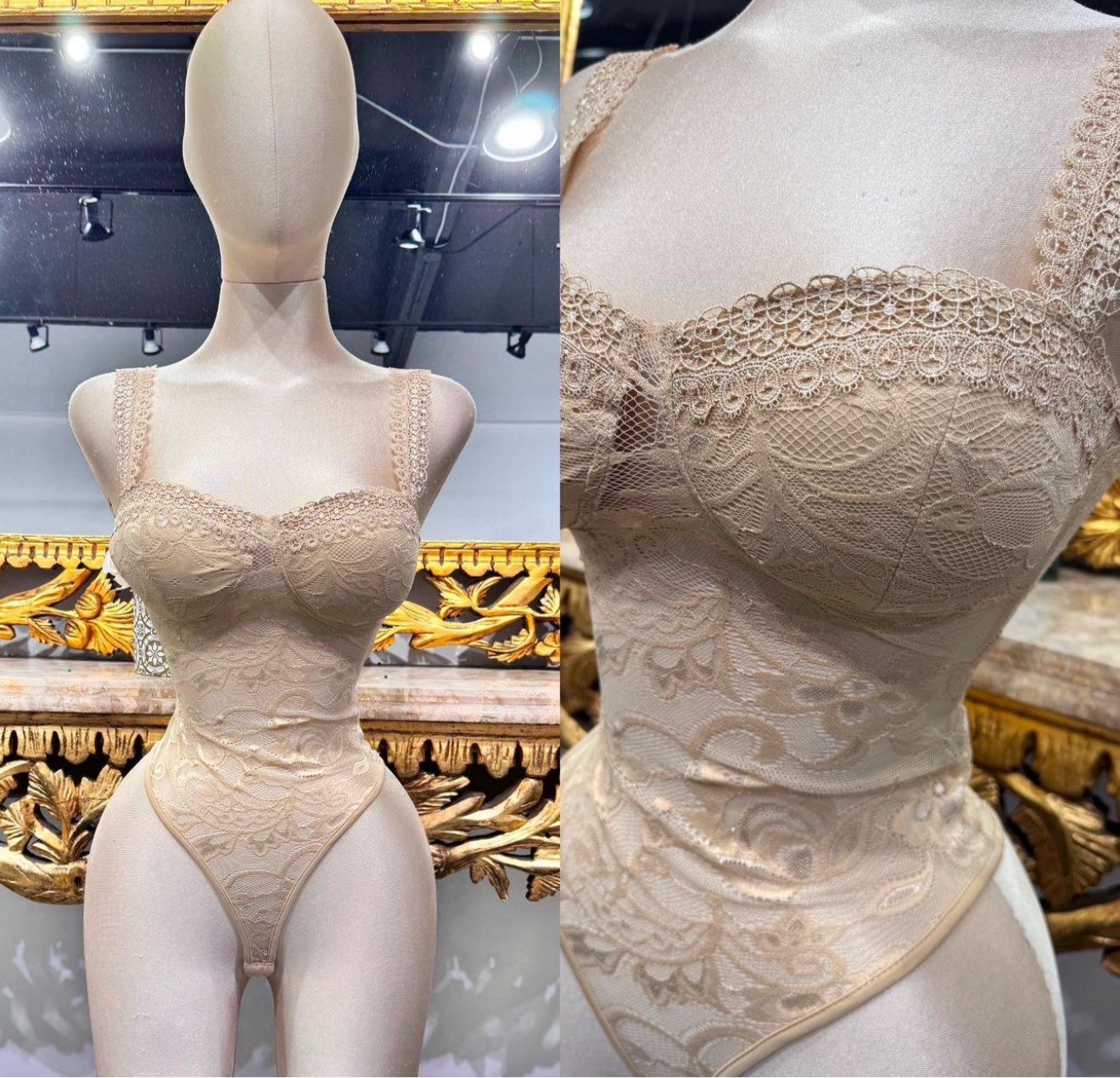 Sexy Body Suit - Beige