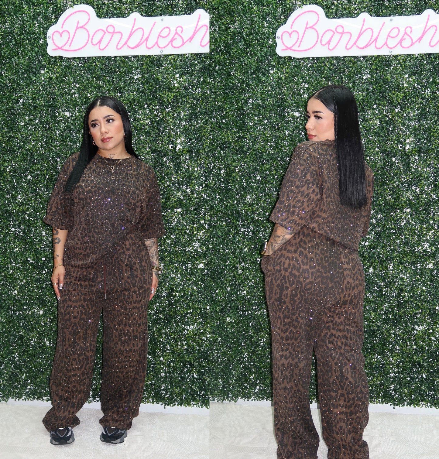 Trendy Oversize Set With Animal Print